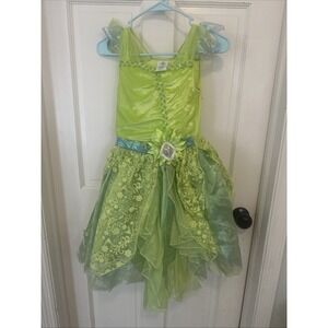 Disney Store Tinker Bell Costume Child Size 9/10 Green & Blue Tutu Skirt